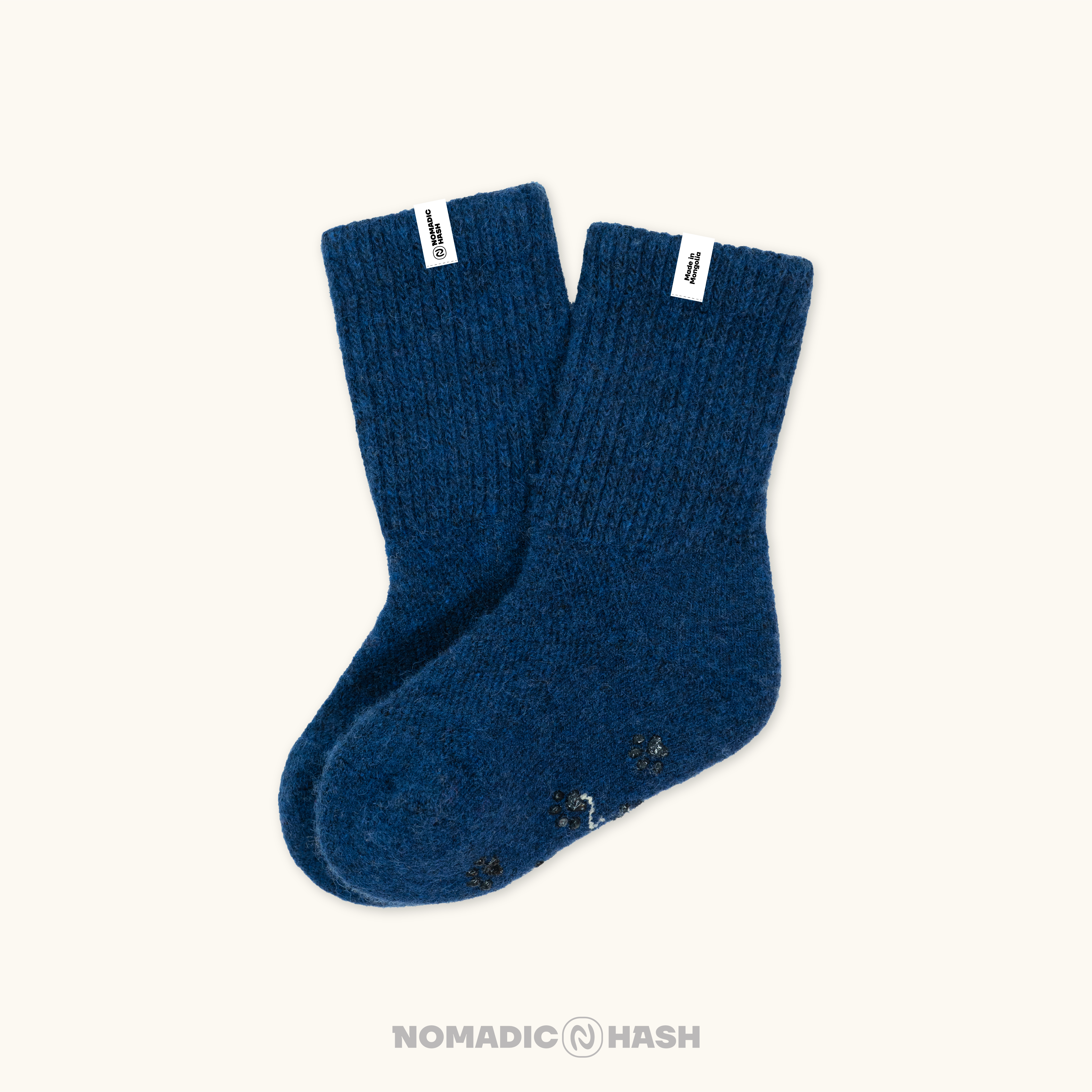 Kids Plain Non-Slip Wool Socks