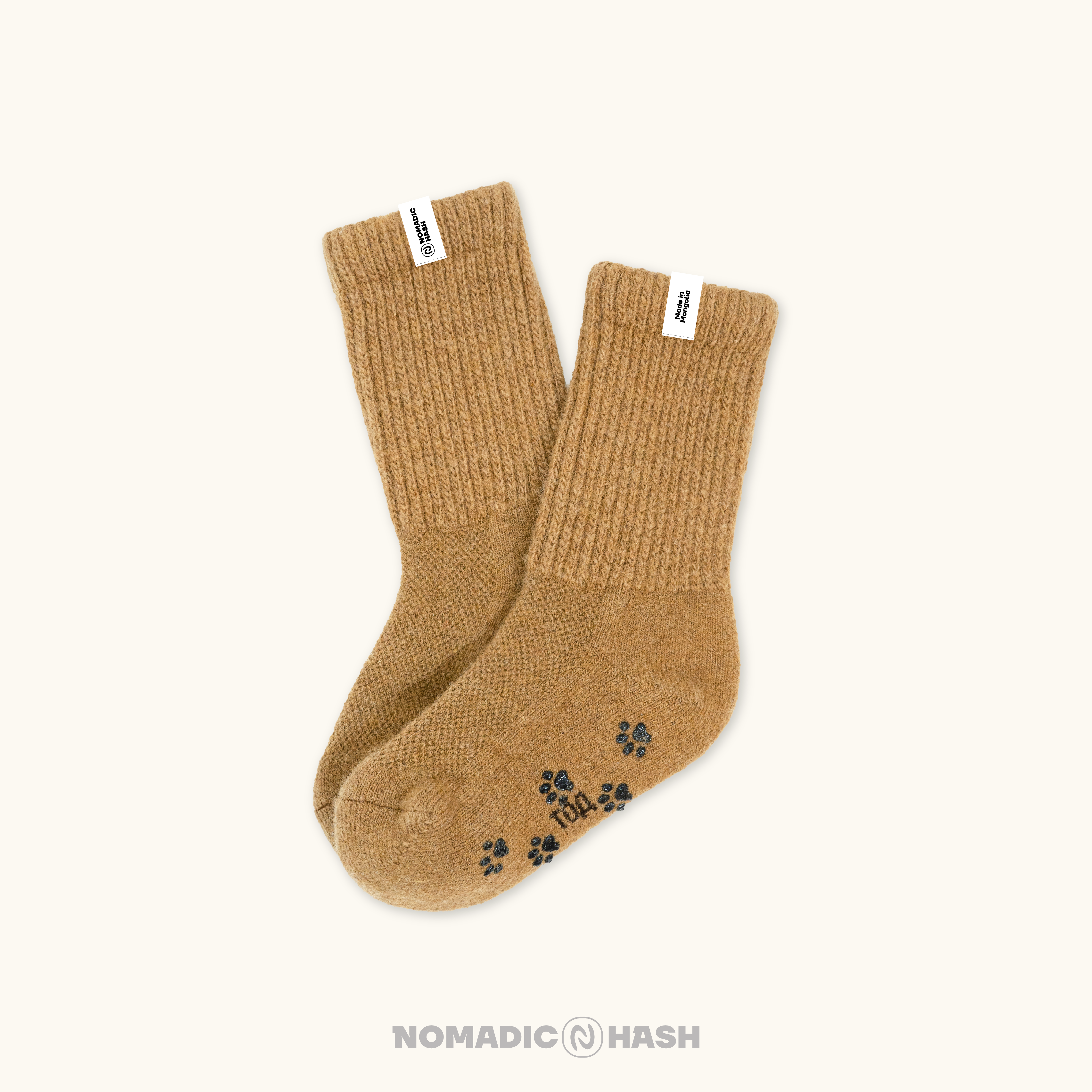 Kids Plain Non-Slip Wool Socks